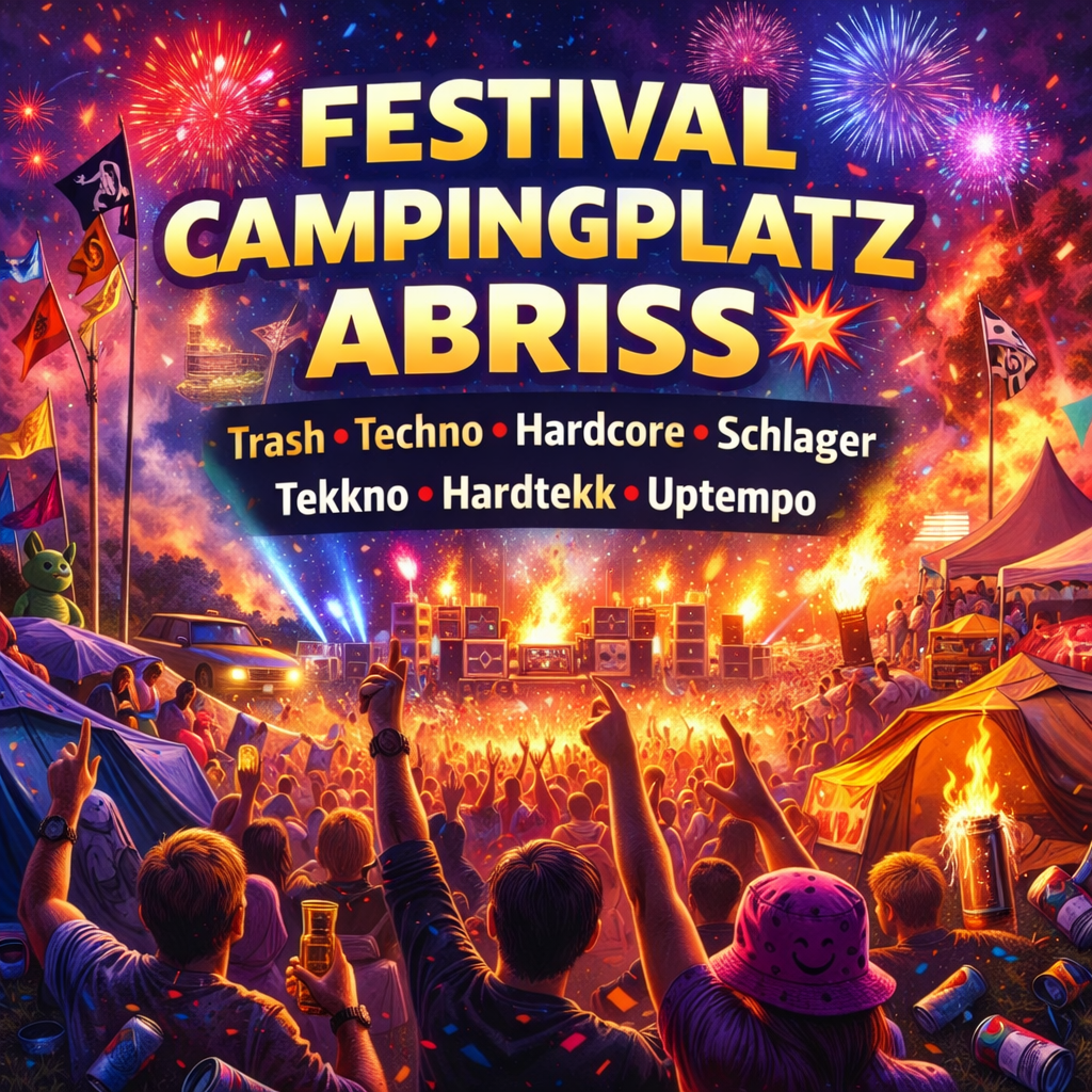 FESTIVAL CAMPINGPLATZ ABRISS 💥 Trash, Techno, Hardcore,  Tekkno, Hardtekk, Uptempo